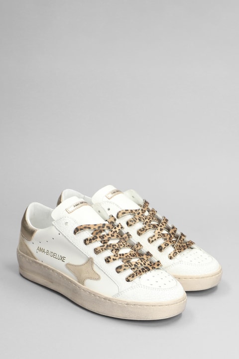 AMA-BRAND Sneakers for Women AMA-BRAND Sneakers In White Suede And Leather
