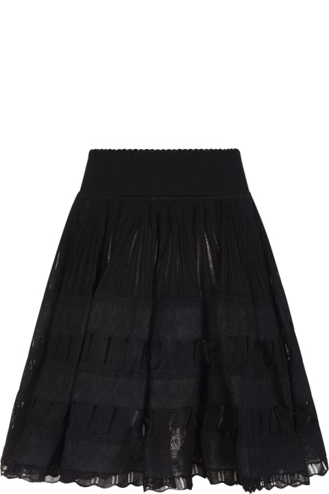 Woman High Waist Black Fluid Short Skirt
