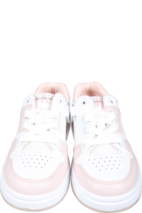 Shoes for Girls Calvin Klein Pink Sneakers For Girl With Logo