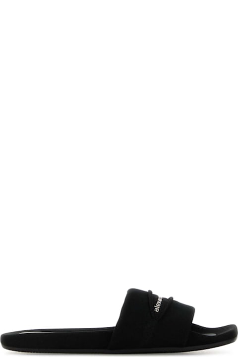 Alexander Wang Black Fabric Slippers