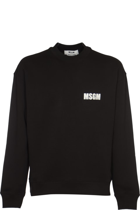 MSGM for Men MSGM Chest Logo Ribbed Sweatshirt