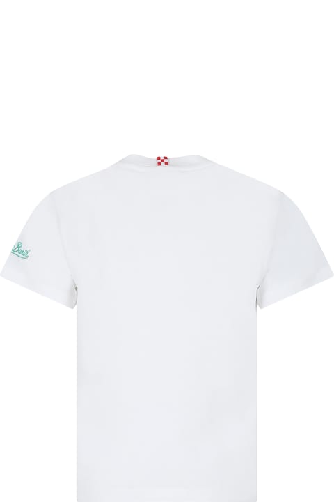 ボーイズ MC2 Saint BarthのTシャツ＆ポロシャツ MC2 Saint Barth White T-shirt For Boy With Hulk Print