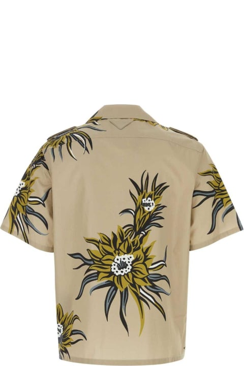 Shirts for Men Prada Pattern-printed Short-sleeved Shirt