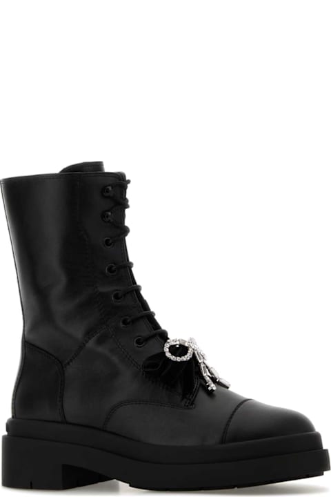 Jimmy Choo Black Leather Averi Boots