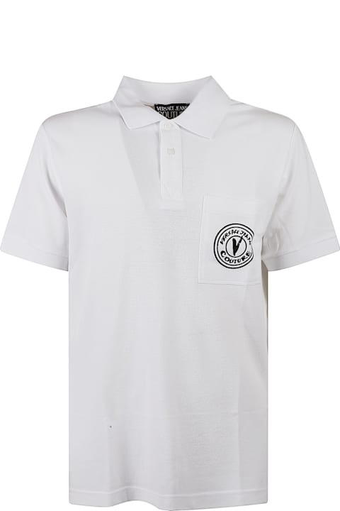 Versace Jeans Couture Shirts Sale for Men Versace Jeans Couture Patched Pocket Regular Polo Shirt