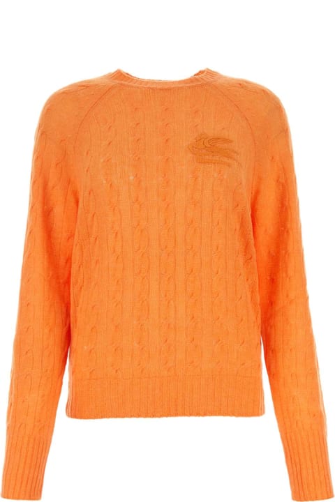 Etro Fleeces & Tracksuits for Women Etro Orange Cashmere Sweater
