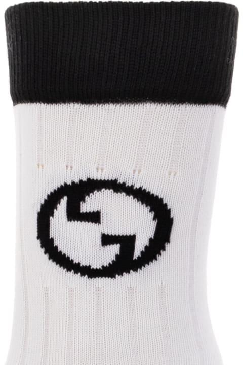 Underwear for Men Gucci Interlocking G Logo Embroidered Socks