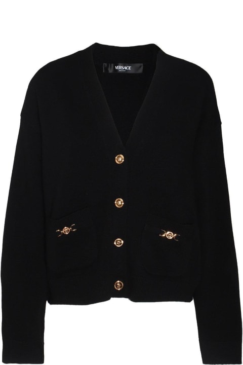 Sweaters for Women Versace Button-up V-neck Cardigan