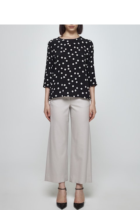 'S Max Mara Topwear for Women 'S Max Mara Arturo Polka-dot Silk Blouse