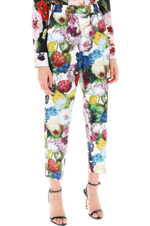 Dolce & Gabbana Clothing for Women Dolce & Gabbana Nocturnal Flower Cigarette Pants
