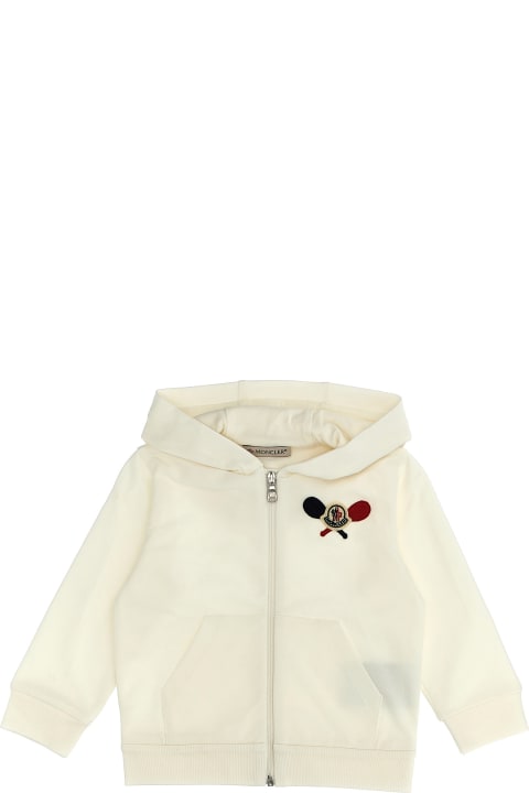 Moncler Topwear for Baby Boys Moncler Logo Patch Hoodie