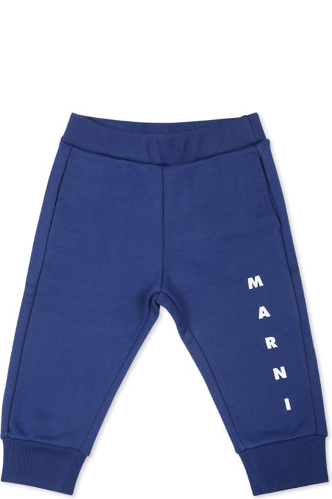 Marni Bottoms for Baby Boys Marni Blue Trousers For Baby Boy With Logo