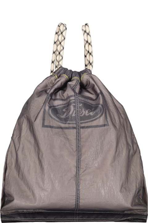 أدوات منزلية Diesel Gray Backpack In Soft Fabric
