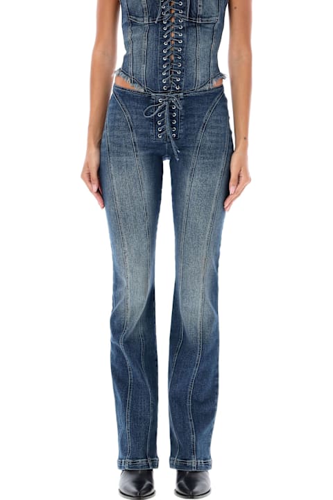 デニム・ジーパン MISBHV FW24 LARA LACED JEANS (241W305 MALIBU BLU) MISBHV Lara Laced Jeans | italist