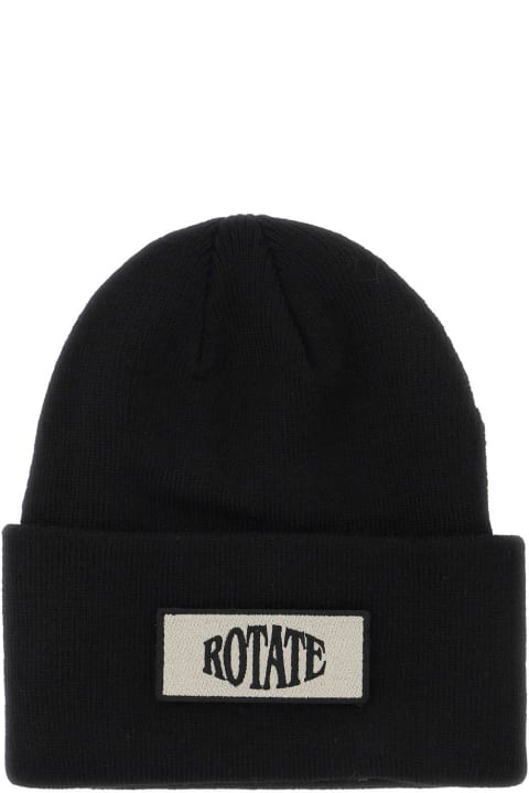 Rotate by Birger Christensen Hair Accessories for Women Rotate by Birger Christensen Beanie Hat With Logo Patch