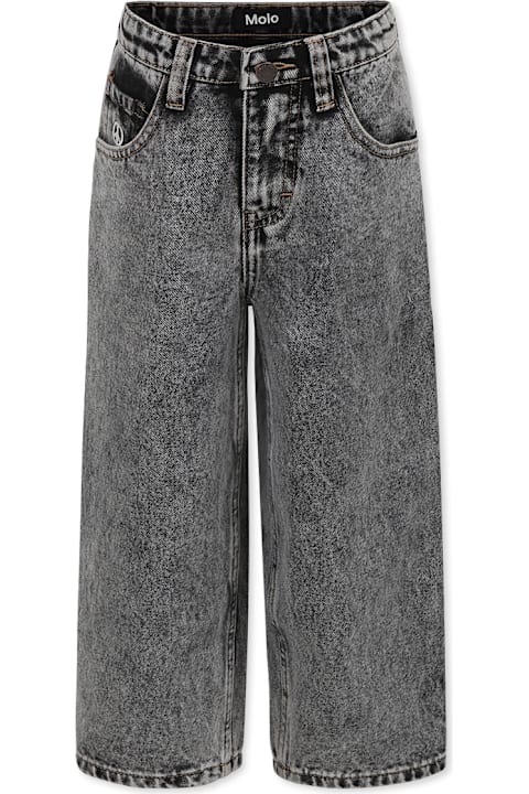 Homeware Molo Grey Jeans For Kids With Peace Symbol
