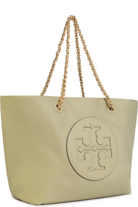 Tory Burch Totes for Women Tory Burch 'ella Chain Tote' Light Green 'canvas' Bag