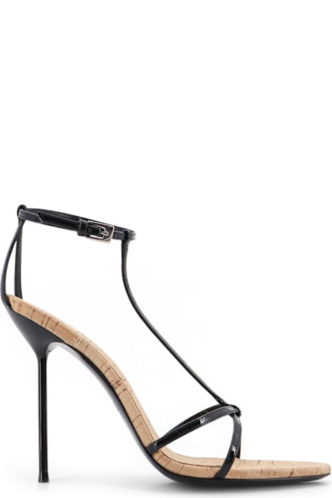 Paris Texas Lidia Leather And Cork Sandals