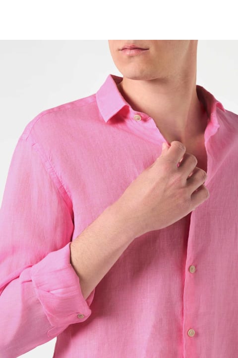 Homeware MC2 Saint Barth Man Pink Linen Pamplona Shirt