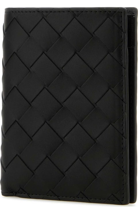 メンズ Bottega Venetaの財布 Bottega Veneta Black Leather Wallet