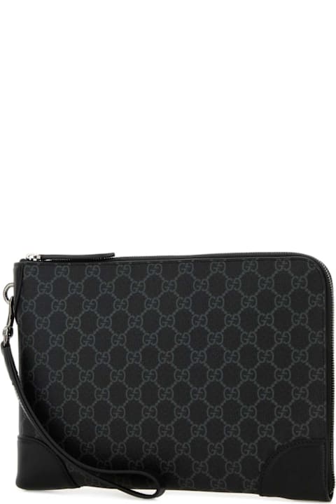 Gucci Printed Canvas Gg Emblem Document Case