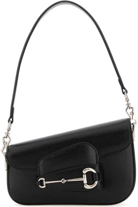 Homeware Gucci Black Leather Mini Gucci Horsebit 1955 Handbag