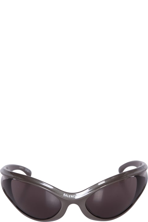 Balenciaga Accessories for Men Balenciaga Dynamo Round Grey Sunglasses