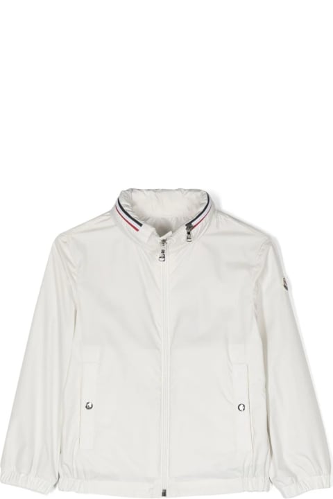 Coats & Jackets for Boys Moncler White Farlak Windbreaker Jacket