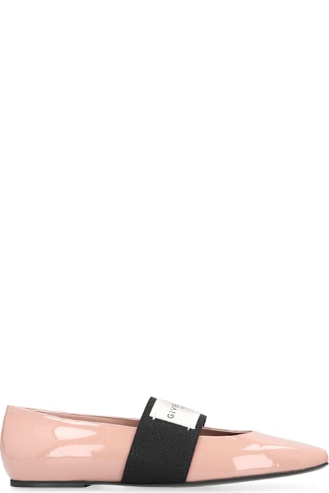 Givenchy Ballerina Sliced Square In Patent Leather