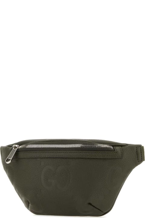 Gucci Sale for Men Gucci Olive Green Leather Belt Bag