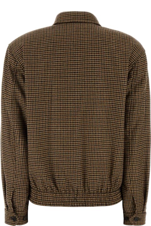 Saint Laurent Embroidered Wool Blend Jacket