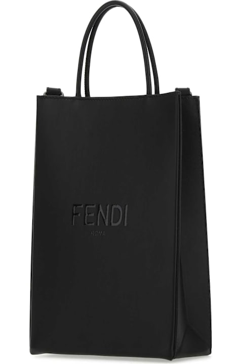 حقائب لـ القسم الرجالي Fendi Black Leather Small Handbag