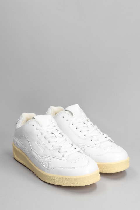 Jil Sander for Men Jil Sander White Leather Sneakers