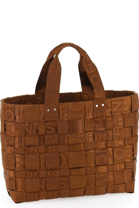 Woven Bag With All-over Logo