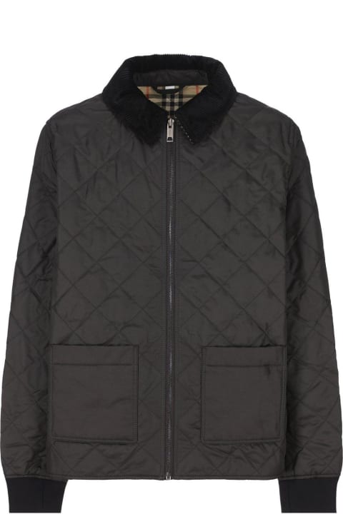 Coats & Jackets for Girls Burberry Diamond Quilted Zipped Jacket