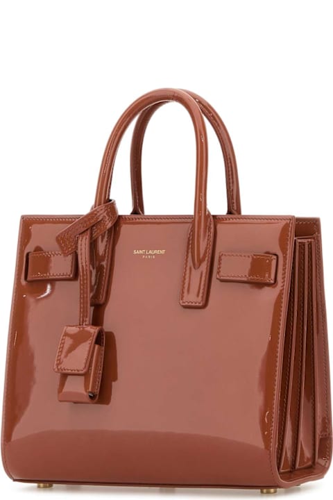 Saint Laurent Brick Leather Nano Sac De Jour Handbag