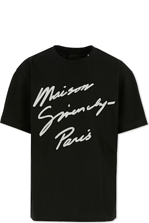 Homeware Givenchy Black T-shirt For Kids With Logo
