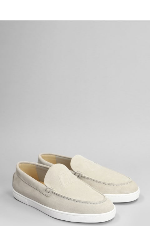 Christian Louboutin Loafers & Boat Shoes for Men Christian Louboutin Varsiboat Loafers In Grey Suede