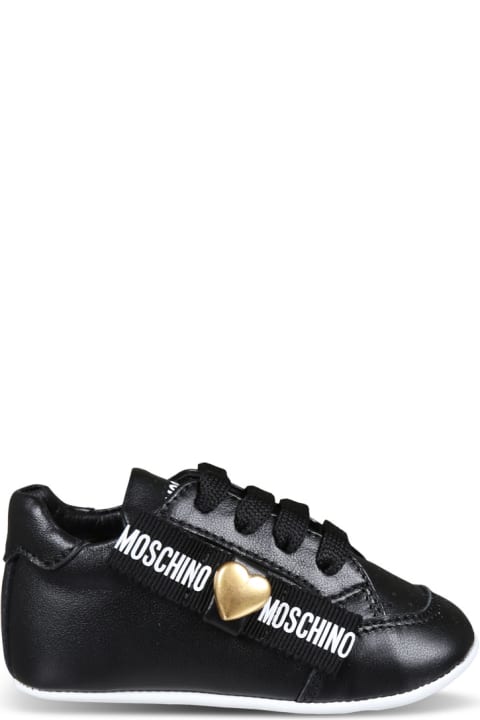 Moschino Shoes for Baby Boys Moschino Black Ballet Flats For Baby Girl With Logo