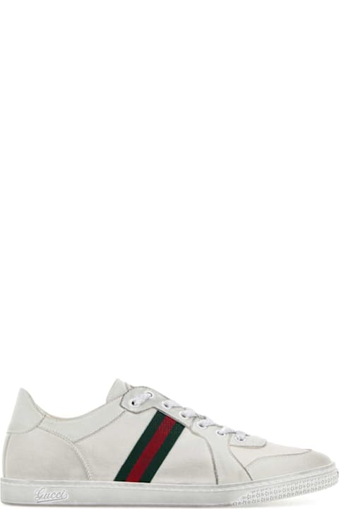 Homeware Gucci White Leather Stretch Sneakers