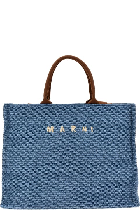 Marni Bags for Women Marni Large Shopping Bag With Logo Embroidery