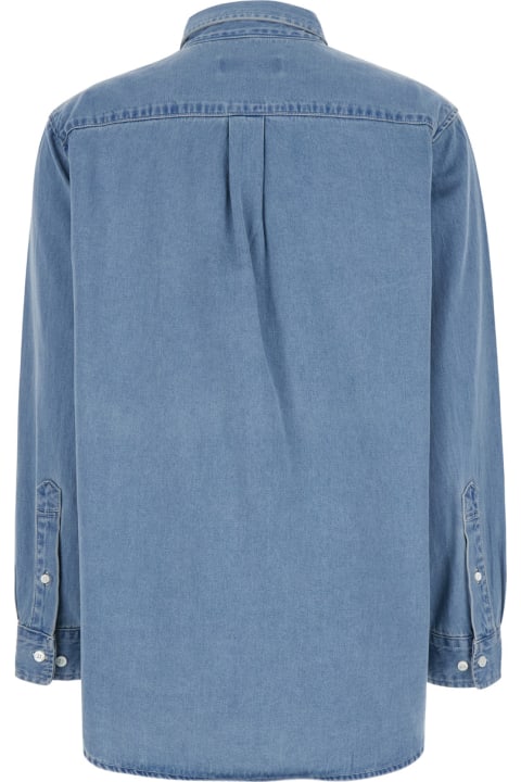 Homeware Dunst 
classic Boyfriend
 Light Blue Shirt With Logo Patch On The Front In Denim Woman