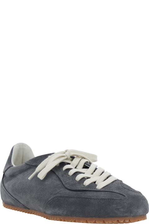 Homeware Axel Arigato 'daze Runner' Grey Sneaker With Logo On The Tongue And Grooved Sole In Suede Man