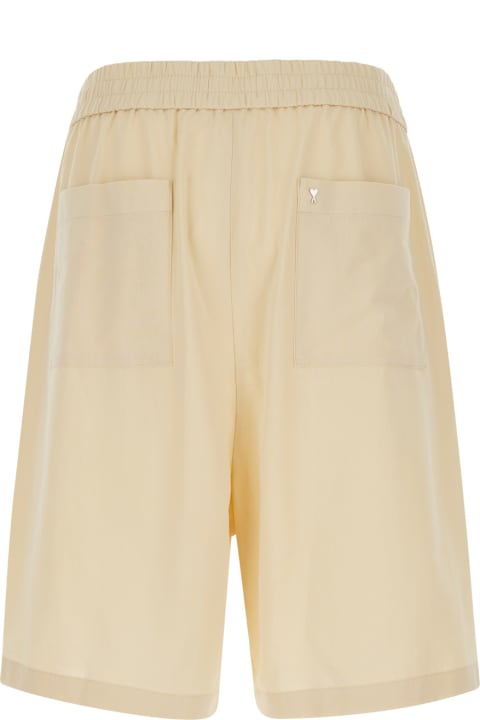 Ami Alexandre Mattiussi Pants for Men Ami Alexandre Mattiussi Beige Elastic Bermuda Shorts In Cotton Man
