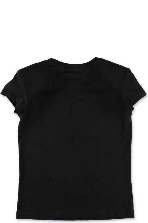 T-Shirts & Polo Shirts for Girls Balmain Balmain T-shirt Nera In Jersey Di Cotone Bambina