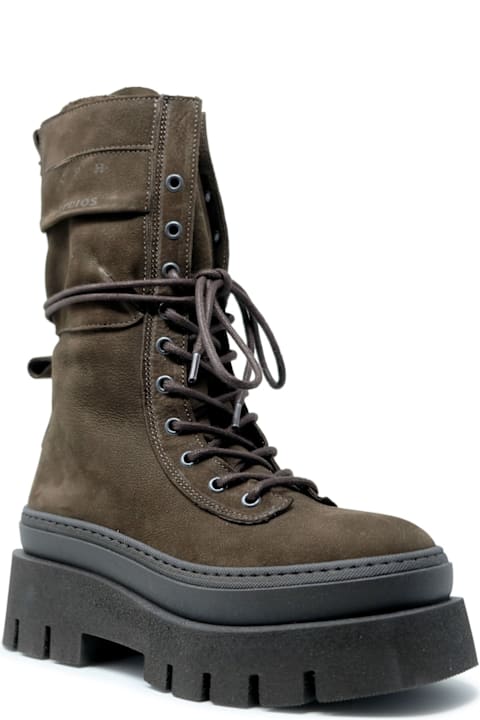 Copenhagen for Men Copenhagen Copenhagen Nabuc Chocolate Lace Up Mid Boots