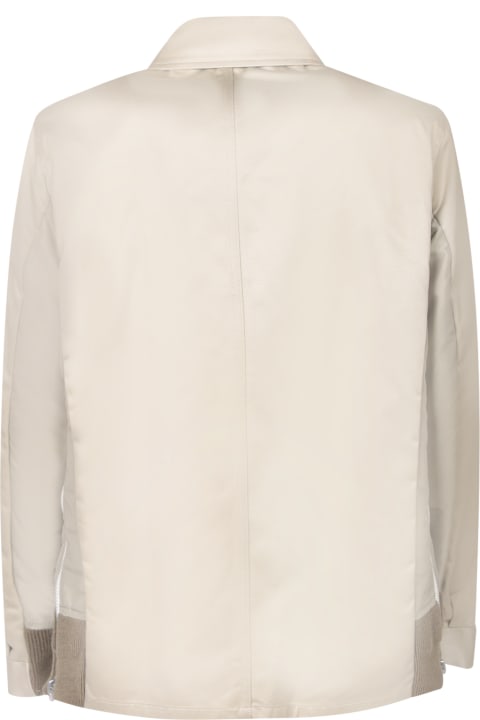 Coats & Jackets for Men Sacai Beige Khaki Chino X Nylon Jacket