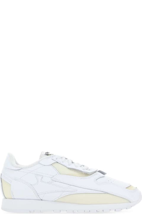Fashion for Men Reebok White Leather And Fabric Project 0 Cl Memory Of V2 Sneakers