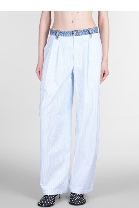 Alexander Wang Pants & Shorts for Women Alexander Wang Pants In Blue Cotton