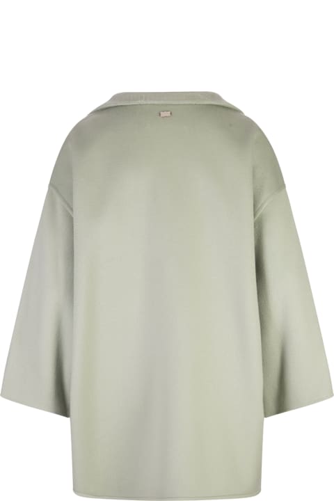 Sage Green Cashmere Midi Coat